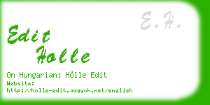 edit holle business card
