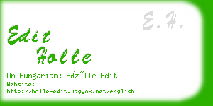 edit holle business card